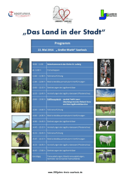 Plakat Das Land in der Stadt 22 Mai 1