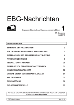 EBG Nachrichten 01/16