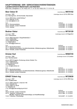 Druckansicht - Hauptverband