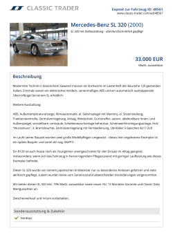 Mercedes-Benz SL 320 (2000) 33.000 EUR