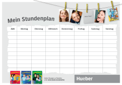 Stundenplan - Hueber Verlag