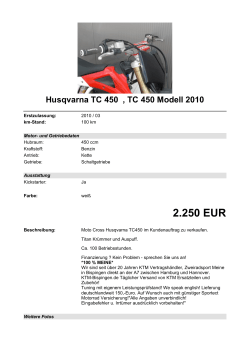 Detailansicht Husqvarna TC 450 €,€TC 450 Modell 2010