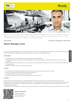 Repair Manager Job in Augsburg
