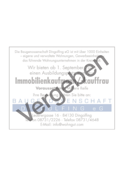 e V rge - Baugenossenschaft Dingolfing