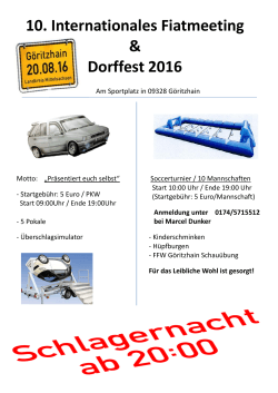 10. Internationales Fiatmeeting & Dorffest 2016