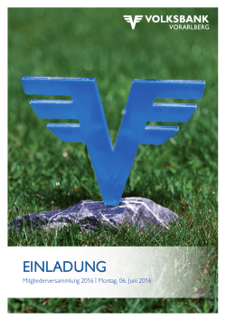 Einladung - Volksbank Vorarlberg