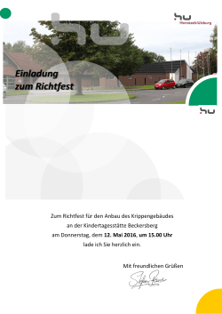 Einladung zum Richtfest - Gemeinde Henstedt