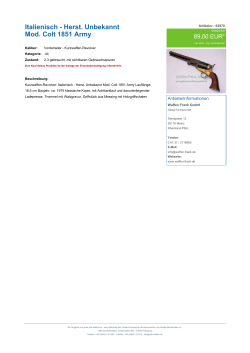 Italienisch - Herst. Unbekannt Mod. Colt 1851 Army