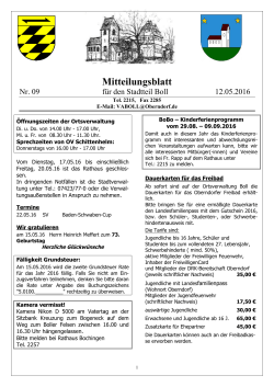 Mitteilungsblatt - in der Stadt Oberndorf am Neckar
