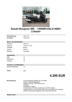 Detailansicht Suzuki Burgman 400 €,€+AN400+ZAL2+