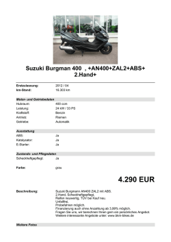 Detailansicht Suzuki Burgman 400 &euro;,&euro;+AN400+ZAL2+
