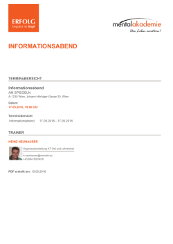 informationsabend - Mentalakademie