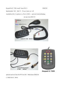 Keypad für IC 7300 ( modf. Yaesu FH