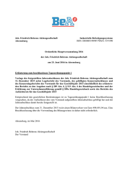 Joh. Friedrich Behrens Aktiengesellschaft Ahrensburg Industrielle