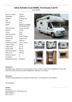 Adria Adriatik Coral 630DK, Fiat Ducato 2.8JTD