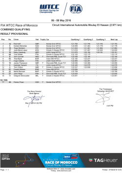 FIA WTCC Race of Morocco
