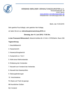 JHV2016 - Verband Berliner Verwaltungsjuristen eV
