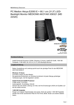 PC Medion Akoya E2093 E + 80,1 cm (31,5") LED