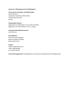 Impressum / Offenlegung nach &sect; 25 Mediengesetz: Firmenwortlaut