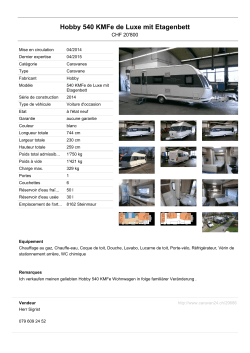 Hobby 540 KMFe de Luxe mit Etagenbett