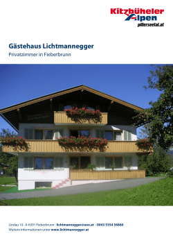 Gästehaus Lichtmannegger in Fieberbrunn
