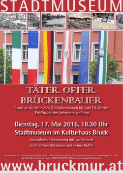Dienstag, 17. Mai 2016, 18.30 Uhr Stadtmuseum