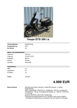 Detailansicht Vespa GTS 300 ie