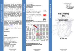 ecfs-Kostentag 2016