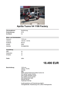 Detailansicht Aprilia Tuono V4 1100 Factory