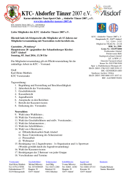 Jahreshauptversammlung 2016.06.05 - KTC-Alsdorfer