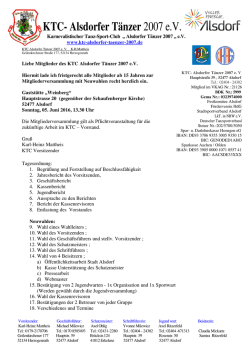 Jahreshauptversammlung 2016.06.05 - KTC-Alsdorfer