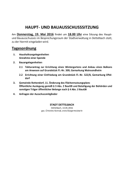 haupt- und bauausschusssitzung