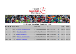 31. Haspa Marathon Hamburg 2016
