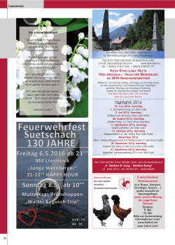 Highlights 2016 - Der Rosentaler