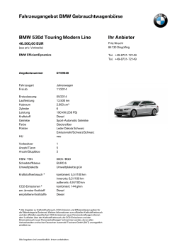 Fahrzeugangebot BMW Gebrauchtwagenbörse BMW 530d Touring