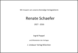 Renate Schaefer - Boersenblatt.net