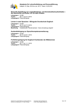 Halbjahr: 91 - Akademie f&uuml;r Lehrerfortbildung und Personalf&uuml;hrung
