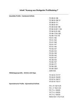 Inhalt "Auszug aus Stuttgarter Profilkatalog I"