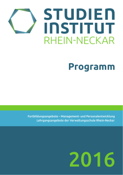 Programm - Studieninstitut Rhein