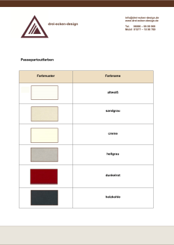Passepartoutfarben - Herzlich Willkommen bei drei-ecken