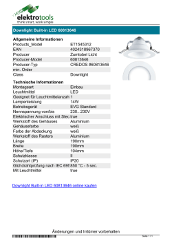 Datenblatt Downlight Built-in LED 60813646