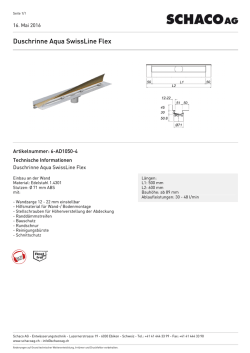 Duschrinne Aqua SwissLine Flex