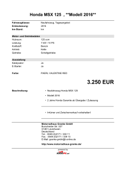 Detailansicht Honda MSX 125 €,€**Modell 2016