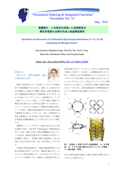 第33号（2016年5月発行）8ページ - 生命分子システムにおける動的秩序