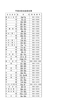 自治会長名簿 （PDF 115.9KB）
