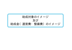助成対象のイメージ 及び 助成金（運営費・整備費）のイメージ
