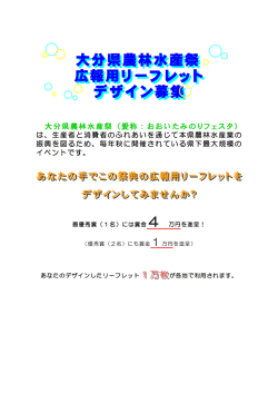 リーフレットデザイン募集要領 [PDFファイル／341KB]