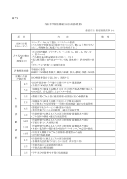 様式1 指宿市立 指宿商業高等 内 容 スローガン：みんなで創る，エコ