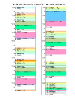 （木）からの番組案内（PDF形式：113KB）