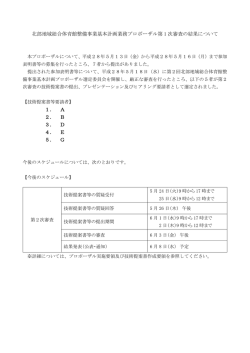 北部地域総合体育館整備事業基本計画業務プロポーザル第 1 次審査の